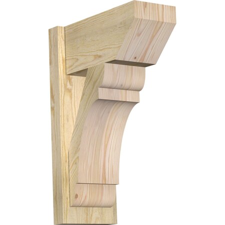 Ekena Millwork Olympic Slat Rough Sawn Outlooker, Douglas Fir, 8"W x 16"D x 24"H OUT08X16X24OLY06RDF